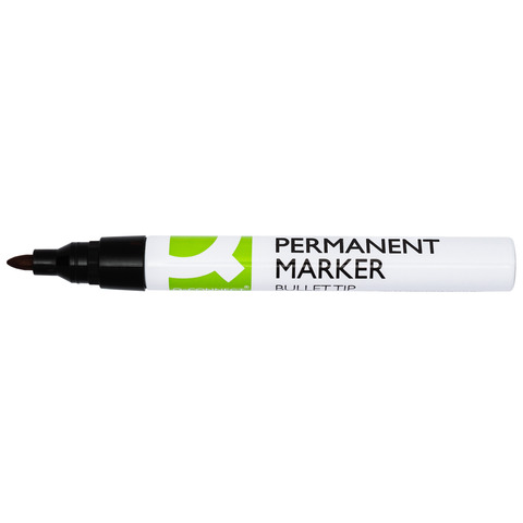 Marcatore permanente Q-Connect con fusto in metallo e punta conica 4 mm nero KF11708